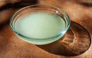 Coconut oil in a clear bowl