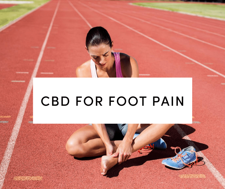 CBD for foot pain: athletes holding her foot in pain
