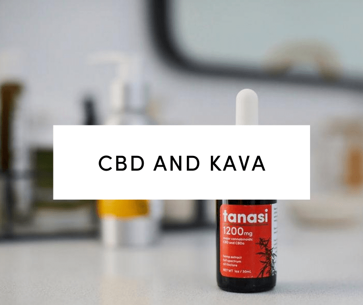 CBD and Kava: CBD Tincture on countertop