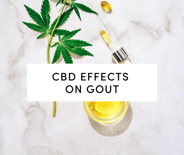 CBD Effects on Gout: CBD dropper, oil, capsules, and hemp plant