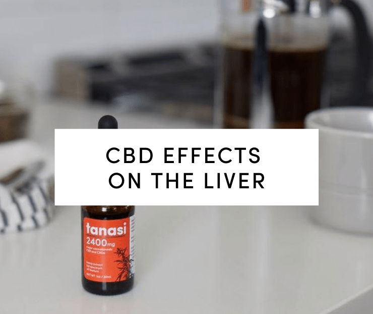 CBD Effects on Liver: CBD tincture on countertop