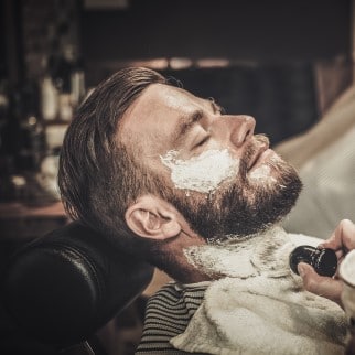 CBD Beard Oil - man at a barbershop